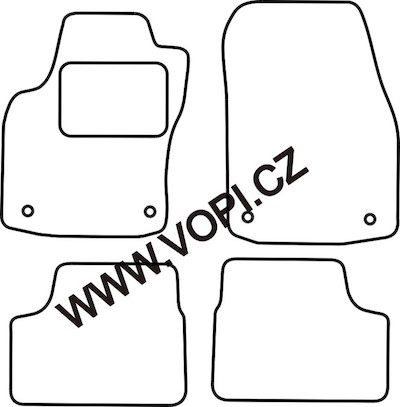 Textil-Autoteppiche Opel Astra TwinTop 2006 Carfit (3451)